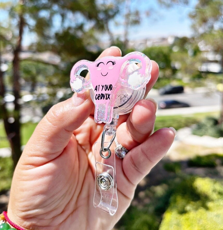 Mind Your own Uterus Retractable Badge Holder - Roe V Wade Pro Choice Badge  Reel - Women's Rights Lanyard - Carabiner #228